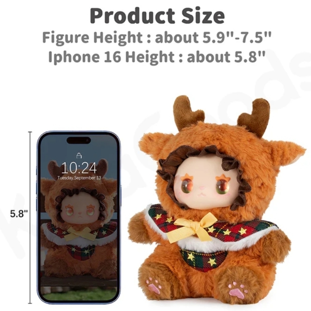 Lovely Emma Starry Elk Pocket Zoo Series Blind Box Plush Keychain - Picture 9 of 12